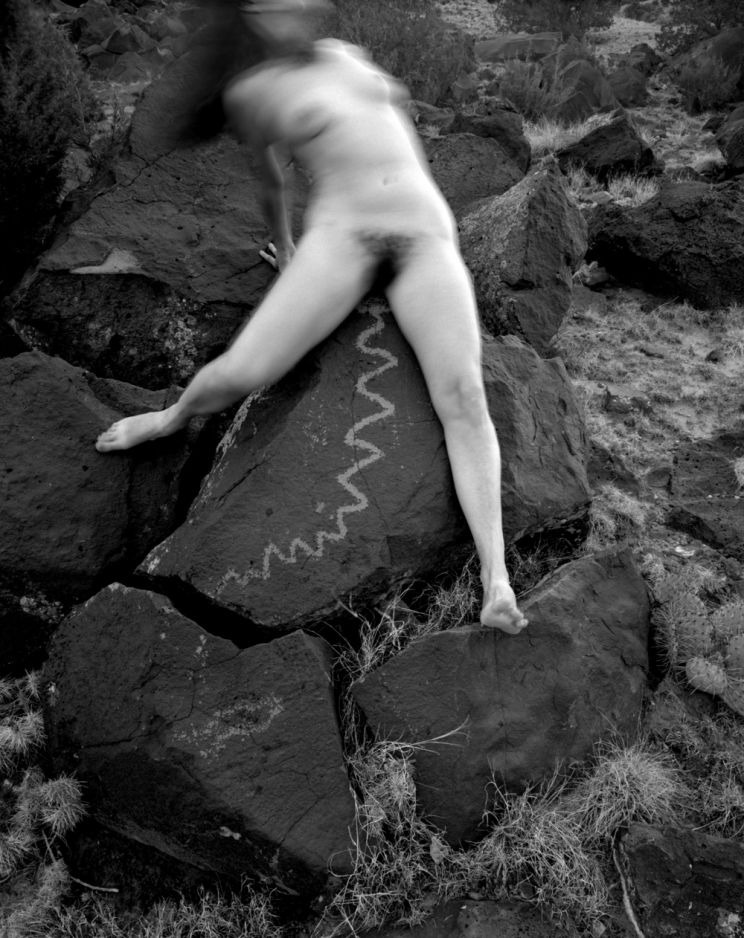 Self-portrait with Petroglyph